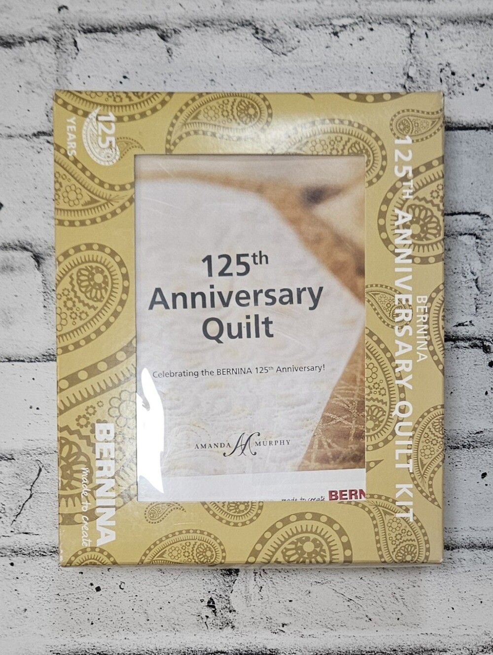BERNINA 125th Anniversary Quilt Kit Amanda Murphy Quilters Gold Fabric